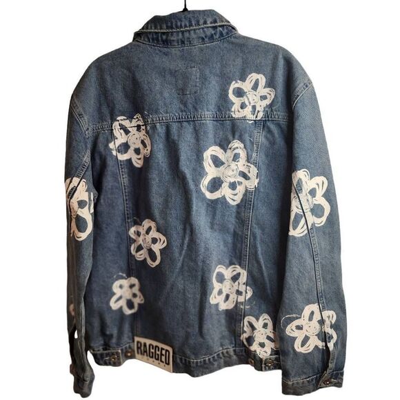 Ragged Jeans Dropout Daisy Trucker Denim Jacket NWOT Urban Outfitters Size Small - Picture 10 of 10